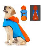 Buy Waterproof Dog Raincoat - Adjustable Reflective Coat for Large Medium & Small Pets - DQGHQME Blue & Orange - Buy Online on GoSupps.com