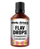 Body Attack Flav Drops - Sugar-Free Strawberry Cheesecake Flavor Vegan 50ml | Made in Germany - Buy Online on GoSupps.com