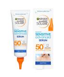 Garnier Ambre Solaire SPF 50+ Sun Protection Serum 125ml - Non-Sticky, Non-Greasy Fluid with No White Cast - Sensitive Skin Formula - Buy Online on GoSupps.com
