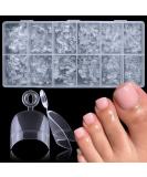 AddFavor 600pcs Toe Nail Tips - Clear Soft Gel Half Cover False Toenails for Extensions | Press-On Acrylic Nail Tips - Buy Online on GoSupps.com