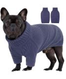 Iecoii Dog Sweater - Warm Turtleneck Winter Clothing for Small Medium & Large Dogs | Perfect for Chihuahuas French Bulldogs & Labradors - Blue - Buy Online on GoSupps.com