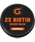 2X Biotin Beard Balm - Vegan Mustache Softener & Leave-In Conditioner | Natural Hair Growth Cream for Men - 2 Oz - Buy Online on GoSupps.com
