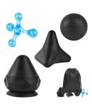 Wugu Trigger Point Presser Set | Effective Muscle Pain Relief Massager with Suction Cup Bag for Neck Back Shoulder & Arm Tension - Buy Online on GoSupps.com