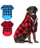 Buy Sbayool Fashionable Hooded Sweatshirts for Dogs | Stylish Red & Blue Hoodies for Large & Medium French Bulldogs - 2 Piece Set with Zip Pocket - Buy Online on GoSupps.com