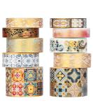 AEBORN Gold Vintage Washi Tape - Foil Washi Masking Tape Set with Gift Box - Aesthetic Decorative Tape Perfect for Bullet Journal  Scrapbook  DIY Crafts AGorgeous art - Buy Online on GoSupps.com