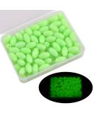 Glow Oval Fishing Beads 100pcs - Luminous Green Floating Lures 10mm x 18mm - Buy Online on GoSupps.com