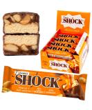 Fitnesshock protein bar set protein bar without the addition of sugar with a high 20% protein content low carb fitness protein bar almost sugar-free (1g) fiber rich peanut-salted caramel 12x50g peanut caramel 12 pieces (1 Pack) - Buy Online on GoSupps.com