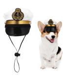 VALICLUD Captain Hat for Pets | Adjustable Puppy & Cat Sailor Costume | Yacht Hat for Dogs - Buy Online on GoSupps.com