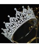 Aoligrace CZ Princess Pageant Crowns | Cubic Zirconia Wedding Tiara for Bride | Birthday Quinceanera Hair Accessory - Buy Online on GoSupps.com