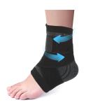 Ankle Brace for Sprained Ankle - Compression Support Sleeve for Achilles Tendonitis & Foot Pain Relief | Unisex Wrap with Strap for Torn Ligaments & Sprains - Buy Online on GoSupps.com