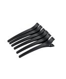 Poniks Hair Clip Set - 6 Black Plastic Hair Clips for Professionals | 12 cm Hairdressing Essentials - Buy Online on GoSupps.com