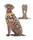 Kuoser Dog Recovery Bodysuit Breathable Post-Op Dog & Cat Body Ideal After Castration & Surgery Anti-Lick with E-Neck Band Dark Brown - Buy Online on GoSupps.com