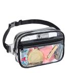Clearworld Clear Fanny Pack - Stadium Approved Waist Bag for Men and Women - Adjustable Fashion Belt Bag for Festivals, Travel, and Concerts - Black - Buy Online on GoSupps.com