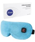 Heated Eye Mask for Dry Eyes | Cordless Warm Compress for Styes & Blepharitis | 3 Temperature Settings | Washable & Rechargeable | Perfect Gift (Blue - Buy Online on GoSupps.com