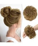 RUWISS 100% Real Hair Curved Bun Extension - Rose Bun Scrunchie for Women - Chocolate Light Brown & Golden Blonde Highlights - Hair Part - 1 Pack - Buy Online on GoSupps.com