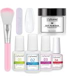 Lofuanna Dip Powder Nail Kit Starter - Clear Nail Dipping Powder Set for French Nail Art Manicure at Home or Salon - No UV/LED Needed - Buy Online on GoSupps.com