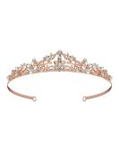 Sweetv Rose Gold Rhinestone Wedding Tiara for Women - Bridal Princess Crown Headband - Perfect for Birthday, Flower Girl - Style 1 - Buy Online on GoSupps.com