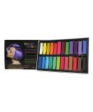 24 Colour Hair Chalk Set with Gloves & Cape | Temporary Hair Dye Kit for Dark & Light Hair | Vibrant Shades | Wash Out Hair Colour | Non-Toxic Formula - Buy Online on GoSupps.com