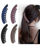 4 pieces tall banana hair clip vintage banana clasp ponytail hair clip thick hair banana clip thick hair for women and girls 4 multi colors b - Buy Online on GoSupps.com