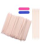 Luckaide Rosewood Manicure Sticks - 202 Double-Sided Wooden Sticks & 2 Nail Files for Perfect Nail Care & Pedicure - Buy Online on GoSupps.com