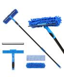 VITEVER Professional Window Squeegee Cleaner Tool with Extension Pole - 2-in-1 Scrubber Cleaning Kit - Buy Online on GoSupps.com