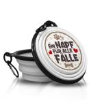 Foldable Portable Pet Bowl with Carabiners | Unique On-the-Go Food Bowl - Buy Online on GoSupps.com