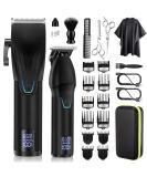 Karrte Professional Hair Clippers and Trimmer Kit for Men - Cordless Barber Clipper Set for Hair Cutting and Beard Grooming - Black - Buy Online on GoSupps.com