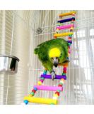 Large Bird Parrot Toys Ladders Swing Chewing Toys Hanging Pet Bird Cage Accessories Hammock Swing Toy for Small Parakeets Cockatiels 18 Ladders 48 inch - Buy Online on GoSupps.com