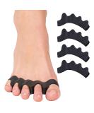 ZenToes Silicone Toe Spacers - 2 Pairs Black | Correct Toe Alignment & Bunion Relief - Buy Online on GoSupps.com