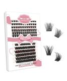168 Pcs Mixed Styles DIY Eyelash Extensions | Super Thin Band, Soft & Easy to Wear | Individual Lashes for Eyelash Cluster Extension (First Glance+Adore C-Mix) - Buy Online on GoSupps.com
