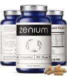 Zenium Stress & Anti-Anxiousness Relief Supplement | Boosts Mood | Happy Pills | All Natural | Valerian, Ashwagandha, L-Theanine, GABA, 5HTP, Rhodiola Rosea | 60 Capsules | Helps Calm The Mind & Body - Buy Online on GoSupps.com