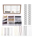 Wohap 420-Piece Bobby Pins & U-Shaped Hairpins Set with Mini Elastic Ties - Perfect for Women's Daily Hairstyles & Braids - Brown/Black/Gold/Silver - Buy Online on GoSupps.com