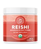Vimergy USDA Organic Reishi Mushroom Extract Powder 50g - Supports Healthy Immune System - Non-GMO Kosher Gluten-Free Vegan - 100% Pure with Zero Fillers - Buy Online on GoSupps.com