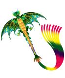 Green Dragon Kite - Easy Flyer for Kids & Adults | Colorful Tail String | Outdoor Sports & Beach Fun - Buy Online on GoSupps.com