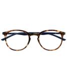 Opulize Met - Reading Glasses Blue Light Blocking Slim Round Frame Scratch Resistant Spring Hinges Improve Sleep Computer Gaming Anti-Reflective Brown Tortoiseshelll Mens Womens B60-2 +1.00 +1 Magnification (Pack of 1) Brown Tortoiseshell Front Navy Blue  - Buy Online on GoSupps.com