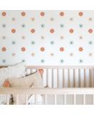 Funlife Starburst Daisy Wall Decal - Transparent Peel and Stick Stickers for Nursery, Bedroom, Playroom - Kids Wall Art Decor - Buy Online on GoSupps.com