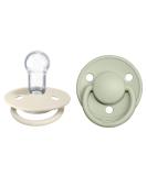 BIBSE de Lux Schnuller 2-pack BPA-free cherry shape nipple.Silicone made in Denmark.0-36 months (2 Pack) Ivory / Sage 0-36 months (2-pack) Ivory / Sage - Buy Online on GoSupps.com