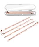 Blackhead Remover Pimple Popper Tool Kit - Professional Acne Extractor Set for Face & Nose - Blemish Whitehead Extraction Tools in Rose Gold Case - Buy Online on GoSupps.com