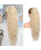 REECHO Ponytail Extension 26" Long Beach Wave Drawstring Pony Hair Extension Synthetic Pony Tail Hairpiece for Women - Light Blonde - Buy Online on GoSupps.com