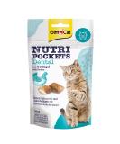 Gimcat Nutri Pockets Dental - crispy cat snack with creamy filling and functional ingredients - 1 bag (1 x 60 g) 60 g (1 Pack) dental - Buy Online on GoSupps.com