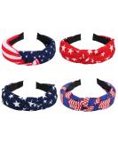 Ardorchid USA Flag Headbands American Knot Patriotic Stars Stripes Independence Day Hairbands 4th of July Headband Red White and Blue Hair Hoop for Women Girls Gifts 4PCS American Flag Headbands - Buy Online on GoSupps.com