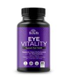 HerbaMe Eye Vitality, Eye Vitamins Supplement with Lutein, Bilberry, Beta Carotene, L-Taurine, Zinc and Quercetin, 90 Capsules, Supports Vision, Ocular and Macular Health, Helps Eyes Filter Blue Light - Buy Online on GoSupps.com