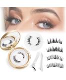 2 Pair Magnetic Eyelashes - Natural & Bushy Reusable No Glue Includes Applicator - Shop Now - Buy Online on GoSupps.com