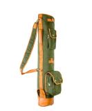 Thorza Sunday Golf Bag - Vintage Canvas & Leather for Men and Women | Lightweight Carry Bag with Zippered Pockets for 18 Holes | Stores Balls, Tees, Clubs | Compact, No Stand Stick - Buy Online on GoSupps.com
