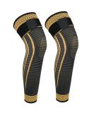 Shop Long Copper Knee Braces for Full Leg Support | Compression Sleeves for ACJ PCL Meniscus Tear & Arthritis - X-Large Size - Buy Online on GoSupps.com
