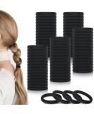 100PCS Black Seamless Hair Ties - Ponytail Holders & Elastics for Women & Girls | Premium Hair Accessories - International Shipping - Buy Online on GoSupps.com