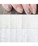 12 Sheets Gold Nail Art Stickers Decals,Nail Supplies 3D Self-Adhesive Nail Decals Metallic Stars Moon Glitter Gold Silver Nail Art Design Stickers for Women Girls Manicure Accessories Craft Design 2 - Buy Online on GoSupps.com