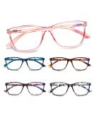 Cojwis 5 Pack Women s Reading Glasses | Blue Light Filter Spring Hinges Ultralight | 5 Colors 1.00x Magnification International Shipping Available - Buy Online on GoSupps.com