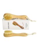 Natural Bristles Wooden Face Cleaning Brush Wood Handle Facial Cleanser Nose Scubber Exfoliating Facial Skin Care Pack of 2 - Buy Online on GoSupps.com