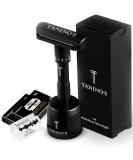 Taninos Razor Plane Men Set | Adjustable Safety Razor with 10 Blades | Smooth Shave for All Skin Types | Elegant Storage Stand | Perfect Wet Razor - Buy Online on GoSupps.com